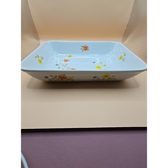 Country Flowers By Andrea Oven To Table Cookware 9607 10.5”X 8”x2" Baking Dish - Picture 3 of 8